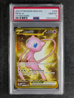 2023 Pokemon MEW EX #205/165 Scarlet & Violet 151 Hyper Rare English PSA 10 - Image 1