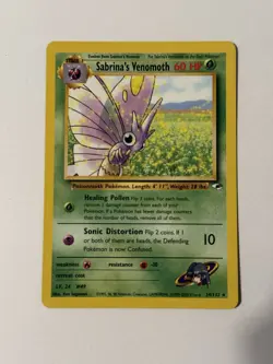 Pokemon TCG Sabrina's Venomoth Gym Heroes 34/132 Unlimited Rare - Near Mint! - Image 2