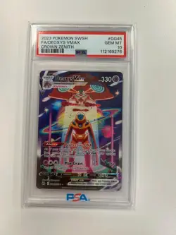 Pokemon Crown Zenith Deoxys VMAX #GG45 PSA 10 - Image 1