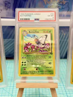 Butterfree, Metapod, Caterpie 1999 Pokemon Jungle PSA 6 ALL EVOLUTIONS - Image 2