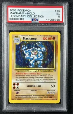 MACHAMP PSA 5 2002 POKEMON LEGENDARY COLL #15/110 HOLO 8790 - Image 1