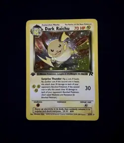 2000 Pokemon Team Rocket 1st Edition - Dark Raichu Holo - #83/82 - MP - Image 1