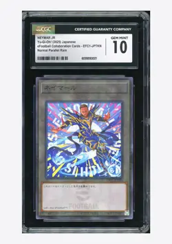 Yu-Gi-Oh CGC 10 GEM Neymar JR Normal Parallel Rare 2025 EFC1-JPTKN Japanese - Image 1
