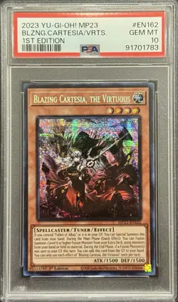 2023 PSA 10 YUGIOH DUELING HEROES MP23 1ST ED BLAZING CARTESIA THE VIRTUOUS 💫 - Image 1