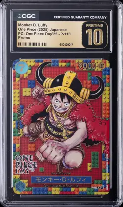 2025 ONE PIECE JPN PC: ONE PIECE DAY '25 PROMO MONKEY D. LUFFY CGC 10 PRISTINE - Image 1