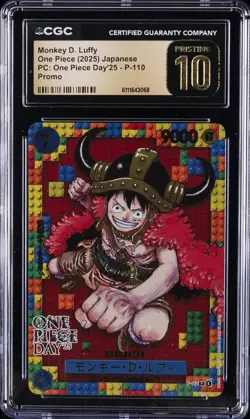 2025 ONE PIECE JPN PC: ONE PIECE DAY '25 PROMO MONKEY D. LUFFY CGC 10 PRISTINE - Image 1