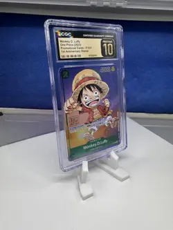 One Piece Monkey D. Luffy P-037 Promo 1st Anniversary Stamped CGC Pristine 10 - Image 2
