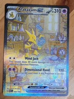 Pokemon TCG Alakazam ex 201/165 Special Illustration Rare Scarlet Violet 151 NM - Image 1