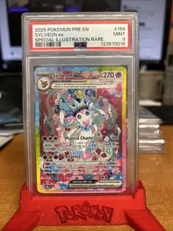 Pokemon Prismatic Evolutions Sylveon ex Special Illustration Rare #156/131 PSA 9 - Image 1