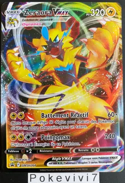 Carte Pokemon ZERAORA SWSH264 PROMO Ultra Rare Vmax Epee et Bouclier FR NEUF - Image 1