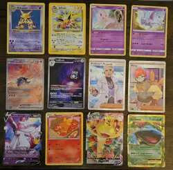 Pokemon 12 Card Lot. Shadowless Alakazam. Legendary Collection Holo Jolteon. Etc - Image 1