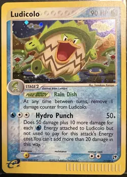 Pokemon Ludicolo EX Sandstorm Holo Rare 7/100 90 HP 2003 TCG Card - Image 1