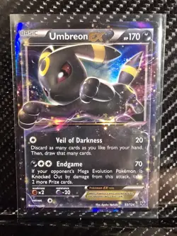 🔥🔥🔥Pokemon Umbreon TCG EX Fates Holo Card 55/124 Condition * Card Has Wear*⚡ - Image 1