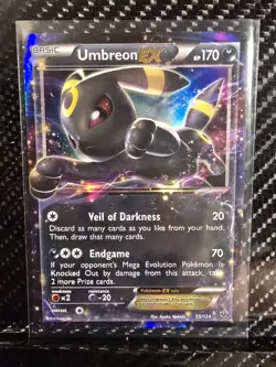 🔥🔥🔥Pokemon Umbreon TCG EX Fates Holo Card 55/124 Condition * Card Has Wear*⚡ - Image 2