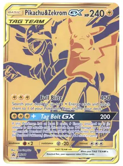 2021 Pokemon Sun & Moon Black Star Promos Pikachu/Zekrom GX (Jumbo Card) #SM248 - Image 1