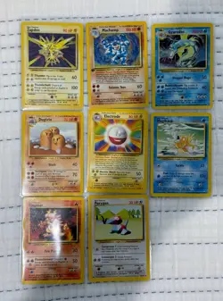Pokemon Base Set Rare Holo TCG Cards! Gyarados 6 Machamp 8 Zapdos 16 - Image 1