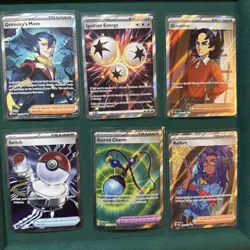 Mixed Lot of 6 Trainer/Supporter Pokemon Cards - Image 1