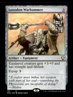 Loxodon Warhammer LP Light Play Phyrexia Commander MTG [11972] - Image 1