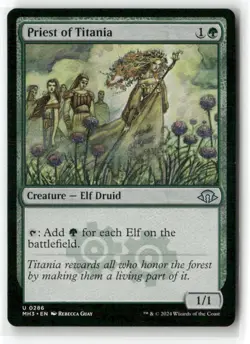 Magic Priest of Titania MH3 MTG NM - Image 1