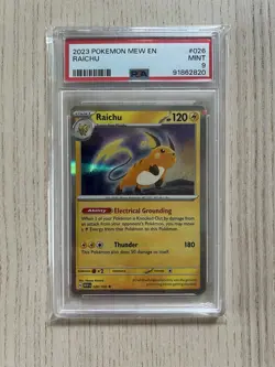 Raichu - 026/165 - Holo Rare - PSA 9 MINT - 2023 Pokemon MEW EN 151 - 26/165 - 2 - Image 1
