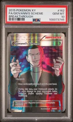 POKEMON GIOVANNI'S SCHEME XY BREAKTHROUGH 162 FULL ART 2015 PSA 10 LOW POP 171 - Image 1