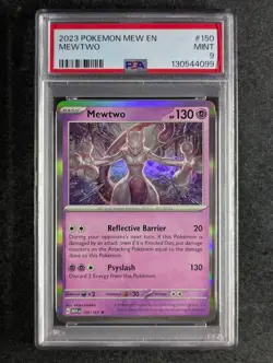 2023 Pokemon MEWTWO #150/165 Scarlet & Violet 151 Holo Rare English PSA 9 - Image 1