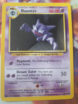Haunter Uncommon 29/102 Pokemon TCG Base Set Unlimited WOTC Vintage Played - Image 1