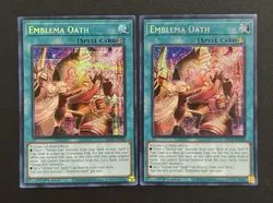 2024 YUGIOH MP24 SECRET RARE EMBLEMA OATH X2 NM SET - Image 1