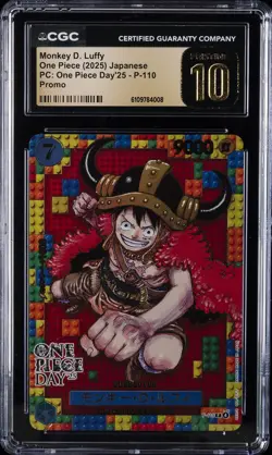 2025 ONE PIECE JPN PC: ONE PIECE DAY '25 PROMO MONKEY D. LUFFY CGC 10 PRISTINE - Image 1