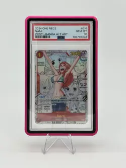 One Piece Nami Manga Art Rare PSA 10 Gem Mint, OP01-016 - Image 1