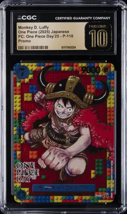 2025 ONE PIECE JPN PC: ONE PIECE DAY '25 PROMO MONKEY D. LUFFY CGC 10 PRISTINE - Image 1