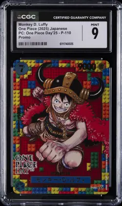 2025 ONE PIECE JPN PC: ONE PIECE DAY '25 PROMO #P-110 MONKEY D. LUFFY CGC 9 - Image 1