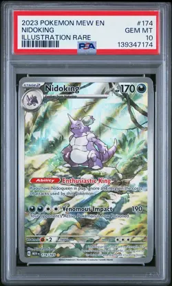 2023 POKEMON MEW EN-151 ILLUSTRATION RARE #174 NIDOKING PSA 10 - Image 1