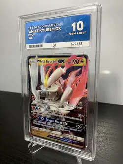 Pokemon TCG White Kyurem GX 48/70 - Dragon Majesty Ace 10 GEM MINT - Image 3