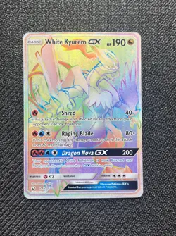 White Kyurem GX 74/70 Dragon Majesty SECRET RARE 2018 Pokemon TCG NM/M - Image 1