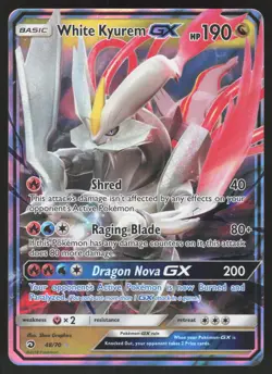 White Kyurem GX 48/70 Pokemon TCG Dragon Majesty NM - Image 1