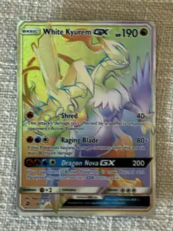 White Kyurem GX 74/70 Dragon Majesty SECRET RARE 2018 Pokemon TCG NM/M - Image 1