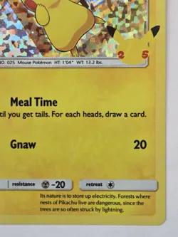 Pokemon Pikachu 25/25 HOLO Card 25th Anniversary Mcdonalds Promo 2021 NM - Image 5