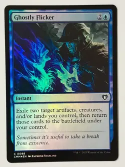 Ghostly Flicker (Foil) - NM Near Mint - CMM Commander Masters - MTG Magic - Image 1