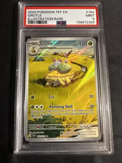 Pokemon Grotle TCG Holo Card Illustration Rare PSA 9 Temporal Forces 164/162 - Image 1
