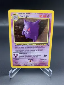 Pokemon Gengar TCG Fossil Holo Card 5/62 Unlimited Rare MP - Image 1