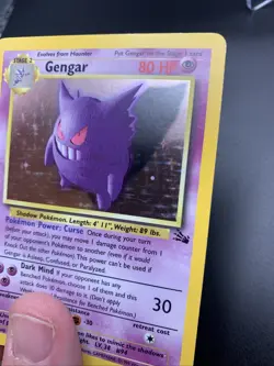 Pokemon Gengar TCG Fossil Holo Card 5/62 Unlimited Rare MP - Image 3