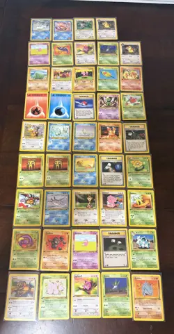44 Vintage First Edition Pokemon Cards Mostly NM Base Set Jungle Fossil HTF - Image 1