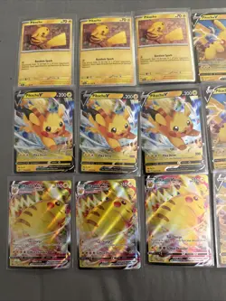 15 Card Lot Pokemon Trading Card Game TCG Pikachu SWSH Cosmos VMAX - Image 2