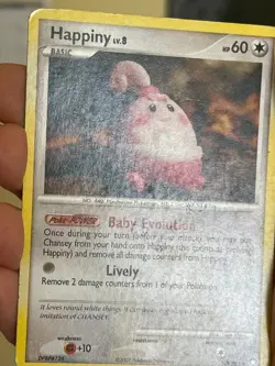 POKEMON HAPPINY LV.8 52/123 UNCOMMON MYSTERIOUS TREASURES MP CARD - Image 3