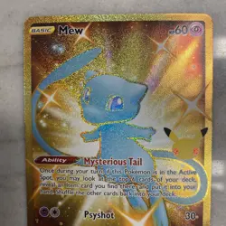 Pokemon Card - Mew 025/025 Secret Rare Celebrations 25th Anniversary Gold NM - Image 5