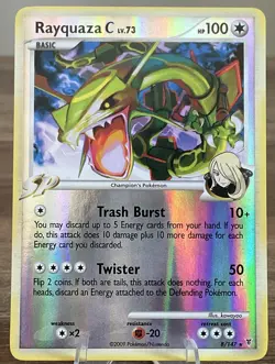 Rayquaza C Lv.73 Platinum Supreme Victors Reverse Holo Card 8/147 - Image 1