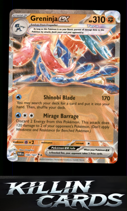 Greninja ex - 106/167 106/167 Pokemon Double Rare SV06: Twilight Masquerade Card - Image 1