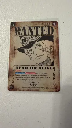 Sabo Wanted Poster Card SEC SP- OP13-120 - Carrying on His Will One Piece TCG - Image 1
