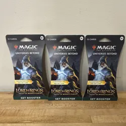 Magic: The Gathering Lord of the Rings Set Booster Pack x3 Foil Art Card - Image 1